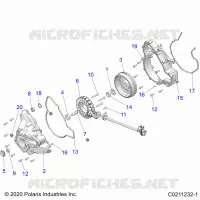 ENGINE, STATOR COVER AND FLYROUE