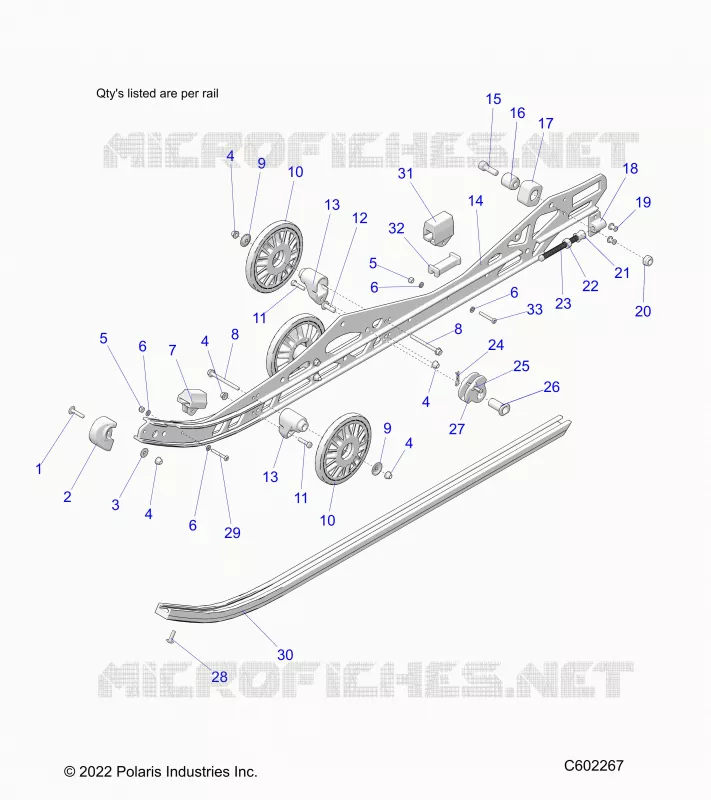 SUSPENSION, RAIL BEAM LH/RH