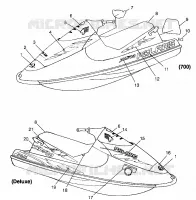 EMBLEMES SL 700 B974071, Intl. SL 700 I974071, SL 700 Deluxe B974072 and Intl (4940874087A008)