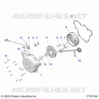 ENGINE, STATOR AND FLYROUE
