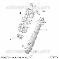 SUSPENSION, REAR SUPPORT AMORTISSEUR 