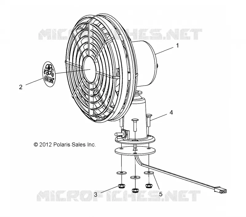 DASH FAN, BLACK, FAN AND HARDWARE ONLY