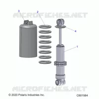 SUSPENSION, AMORTISSEUR AVANT TRACK (7045494)