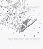 CHASSIS, MOUNTING, FRONT GEARCASE AND SUPPORT PARE CHOCS 