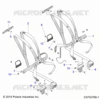 SIEGE MOUNTING, FRONT, 6 POINT