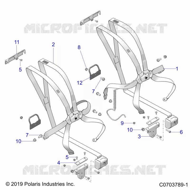 SIEGE MOUNTING, FRONT, 6 POINT