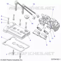 ENGINE, THROTTLE BODY AND COUVERCLE SOUPAPE