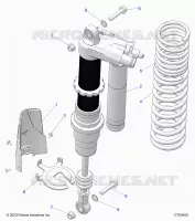 SUSPENSION, REAR SUPPORT AMORTISSEUR 