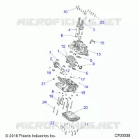 ENGINE, CRANKCASE AND VILEBREQUIN
