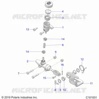 BRAKES, BRAKE PEDAL AND MAITRE CYLINDRE