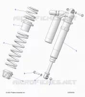 SUSPENSION, AMORTISSEUR AVANT MOUNTING, DELUXE
