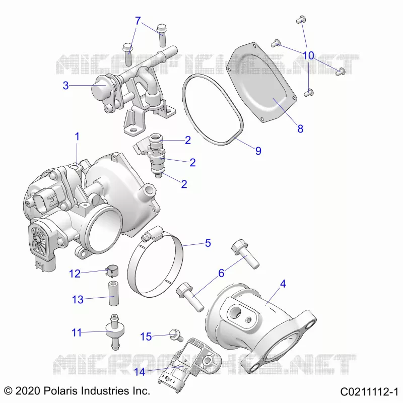 ENGINE, CORPS DE PAPILON AND FUEL RAIL