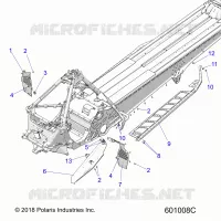 CHASSIS, PROTECTION D'EMBRAYAGE, FOOTRESTS, AND RUNNING BOARDS
