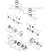PISTON ET VILEBREQUIN SPORT 0950443, SPORT TOURING 0950243  AND EUROPEAN SP (4928822882C013)