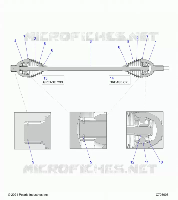 DRIVE TRAIN, HALF ARBRE DE TRANSMISSION ARRIERE