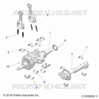 ENGINE, VILEBREQUIN AND BEARINGS