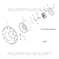 ROUES, FRONT TIRE AND BRAKE DISC