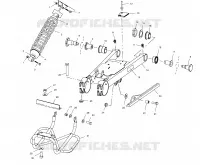 BRAS OSCILLANT ET AMORTISSEUR ARRIERE