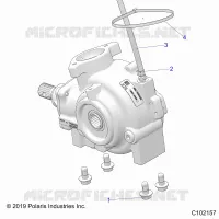 SYSTÃˆME DE TRANSMISSION, GEARCASE MOUNTING, FRONT