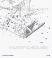 CHASSIS, MOUNTING, FRONT GEARCASE AND SUPPORT PARE CHOCS 
