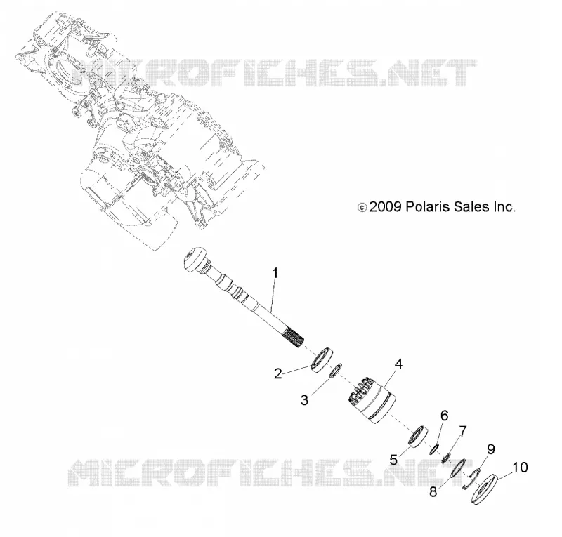SYSTÈME DE TRANSMISSION, PONT PRINCIPAL OUTPUT SHAFT