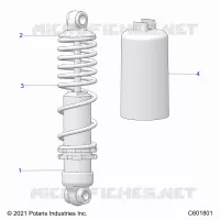 SUSPENSION, AMORTISSEUR AVANT TRACK
