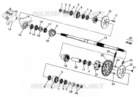 ARBRE DE TRANSMISSION INTERMEDIAIRE 6X6 400L W968740 AND 6X6 400L NORWEGIAN N968740 (4935963596C003)