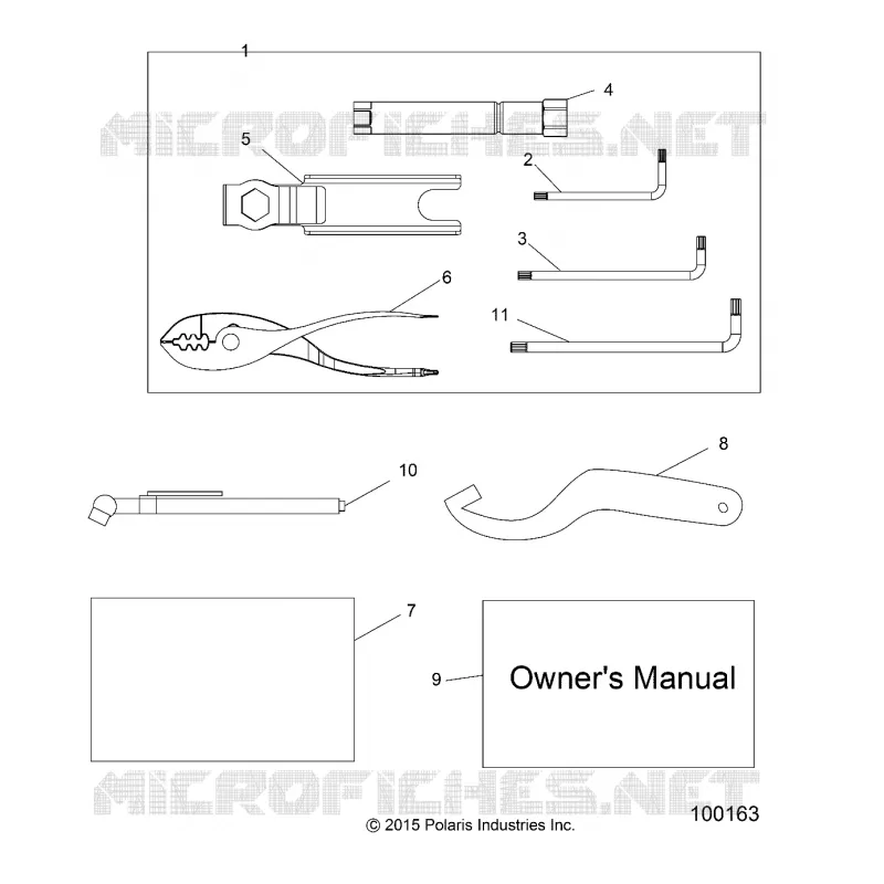 REFERENCES, TOOL KIT AND MANUEL DU PROPRIETAIRE