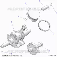 ENGINE, VILEBREQUIN, PISTON AND BALANCE SHAFT