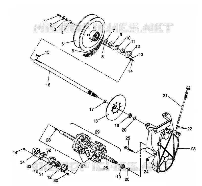 SYSTÈME DE TRANSMISSION 600 XCR 0961676 AND EUROPEAN 600 XCR E961676 (4932123212B008)
