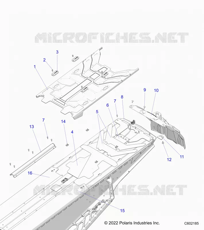 CHASSIS, REAR TUNNEL COVER, CLOSEOFF, AND SNOWFLAP