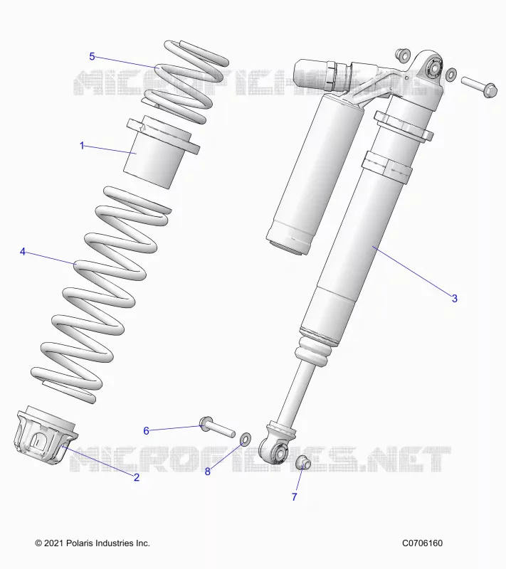 SUSPENSION, AMORTISSEUR AVANT MOUNTING, DELUXE