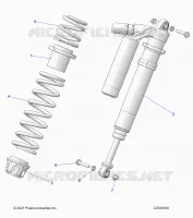 SUSPENSION, AMORTISSEUR AVANT MOUNTING, DELUXE