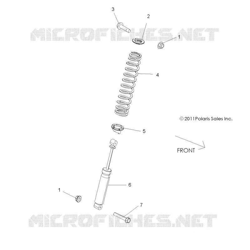 SUSPENSION, AMORTISSEUR AVANT MOUNTING