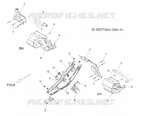 CHASSIS, PROTECTION D'EMBRAYAGE AND REPOSE PIEDS
