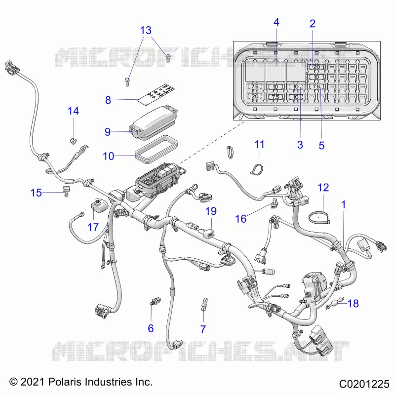 ELECTRICITE, WIRE HARNESS AND FUSES