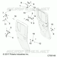 PORTES, REAR, MOUNTING