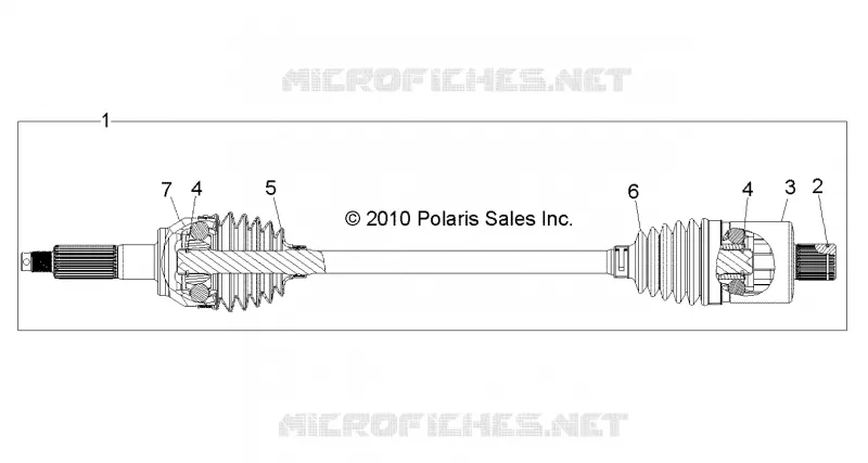 DRIVE TRAIN, TRANSMISSION ARRIERE SHAFT (FROM 7/3/2017)