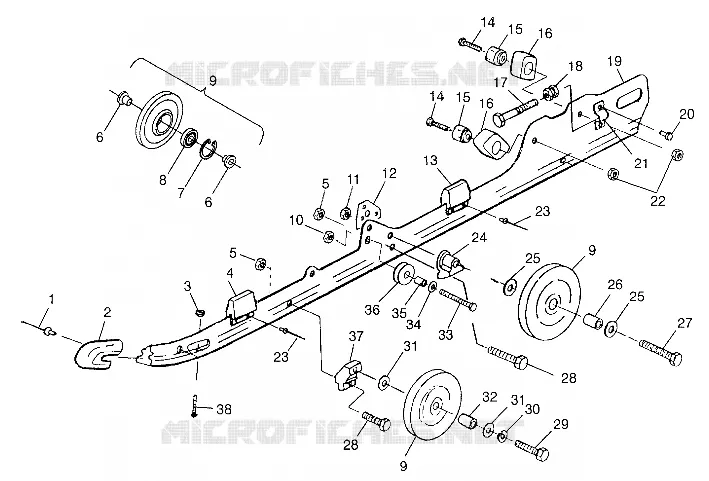 FIXATION RAIL (SUSPENSION) 700 XC 0981766 and  EUROPEAN 700 XC E981766 (4944154415B011)