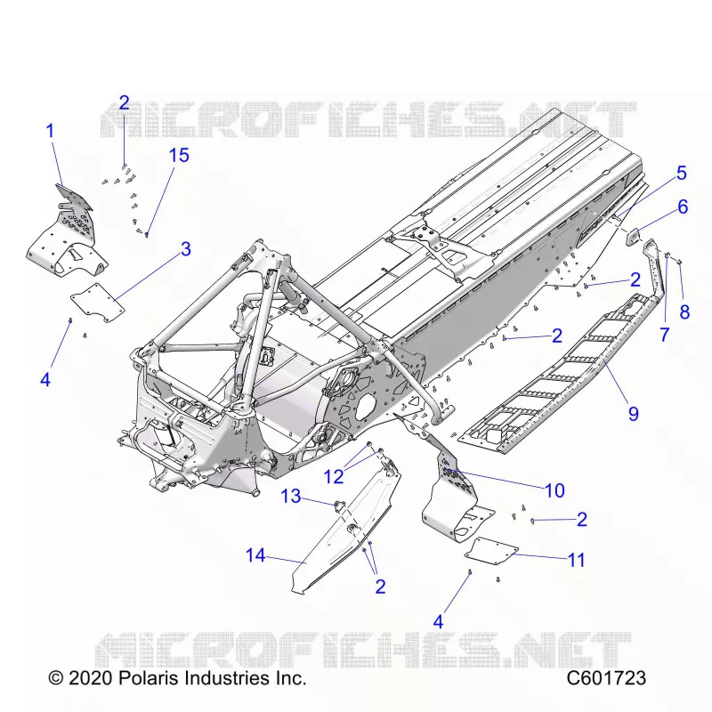 CHASSIS, PROTECTION D'EMBRAYAGE/FOOTRESTS/RUNNING BOARDS
