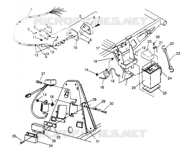 ELECTRICITE/FEU ARRIERE ASSEMBLY 4X4 300 W958130 (4930183018C010)