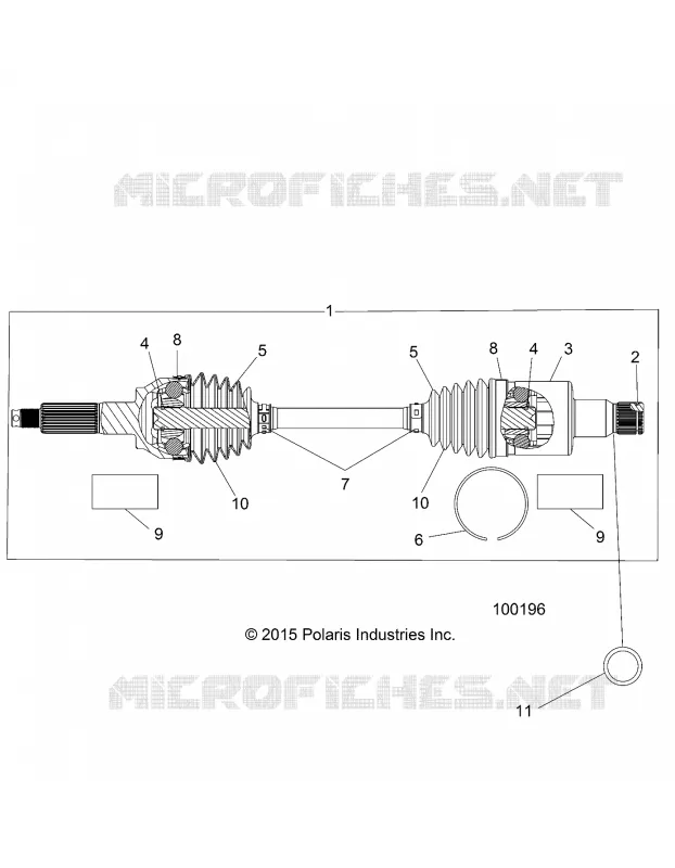 SYSTÈME DE TRANSMISSION, REAR HALF SHAFT (TO 4/25/16)
