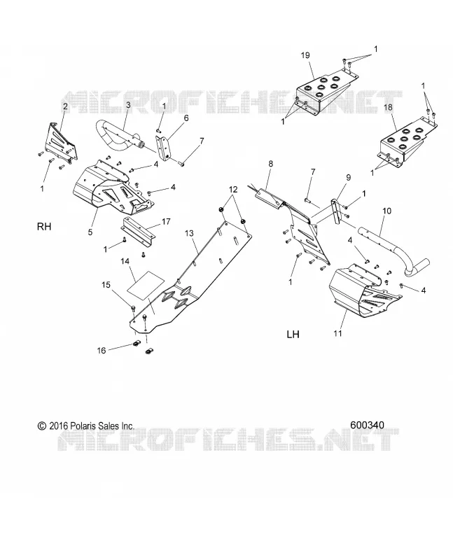 CHASSIS, CLUTCH GUARD AND REPOSE PIEDS