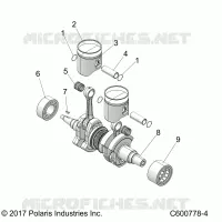 ENGINE, PISTON ET VILEBREQUIN