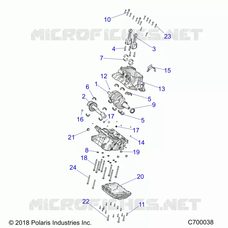CARTERS MOTEUR AND CRANKSHAFT