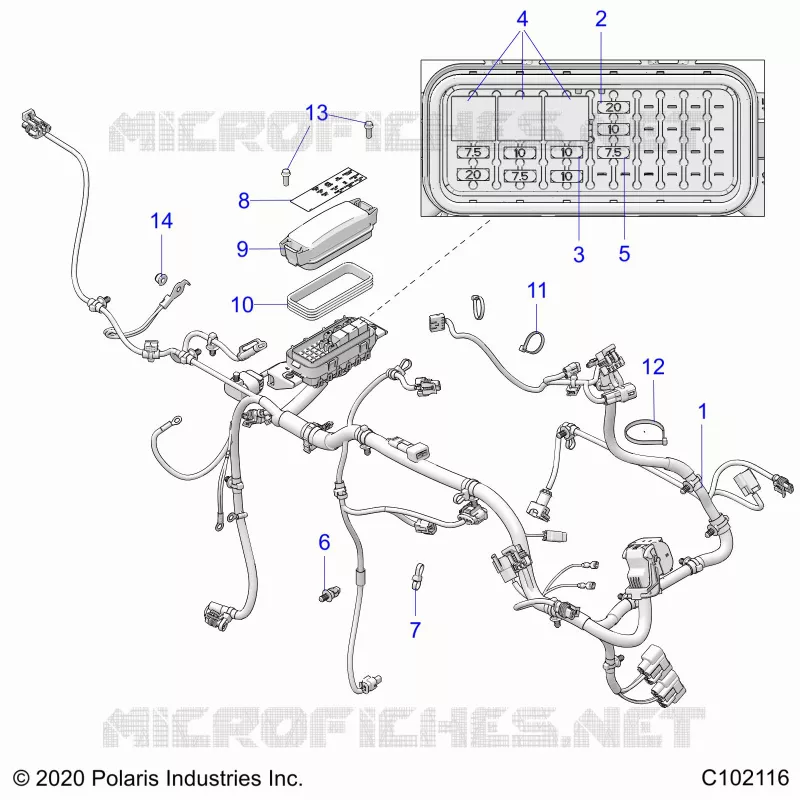 ELECTRICITE, WIRE HARNESS AND FUSES