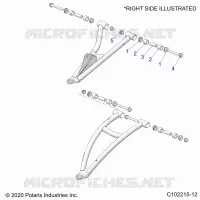 SUSPENSION AVANT A-ARM, MOUNTING