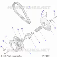 SYSTÃˆME DE TRANSMISSION, SECONDARY CLUTCH/BELT