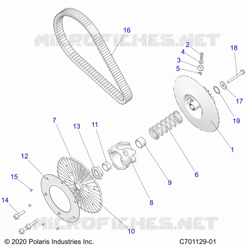 SYSTÃˆME DE TRANSMISSION, SECONDARY CLUTCH/BELT