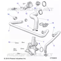 MOTEUR, WATERPUMP AND BYPASS